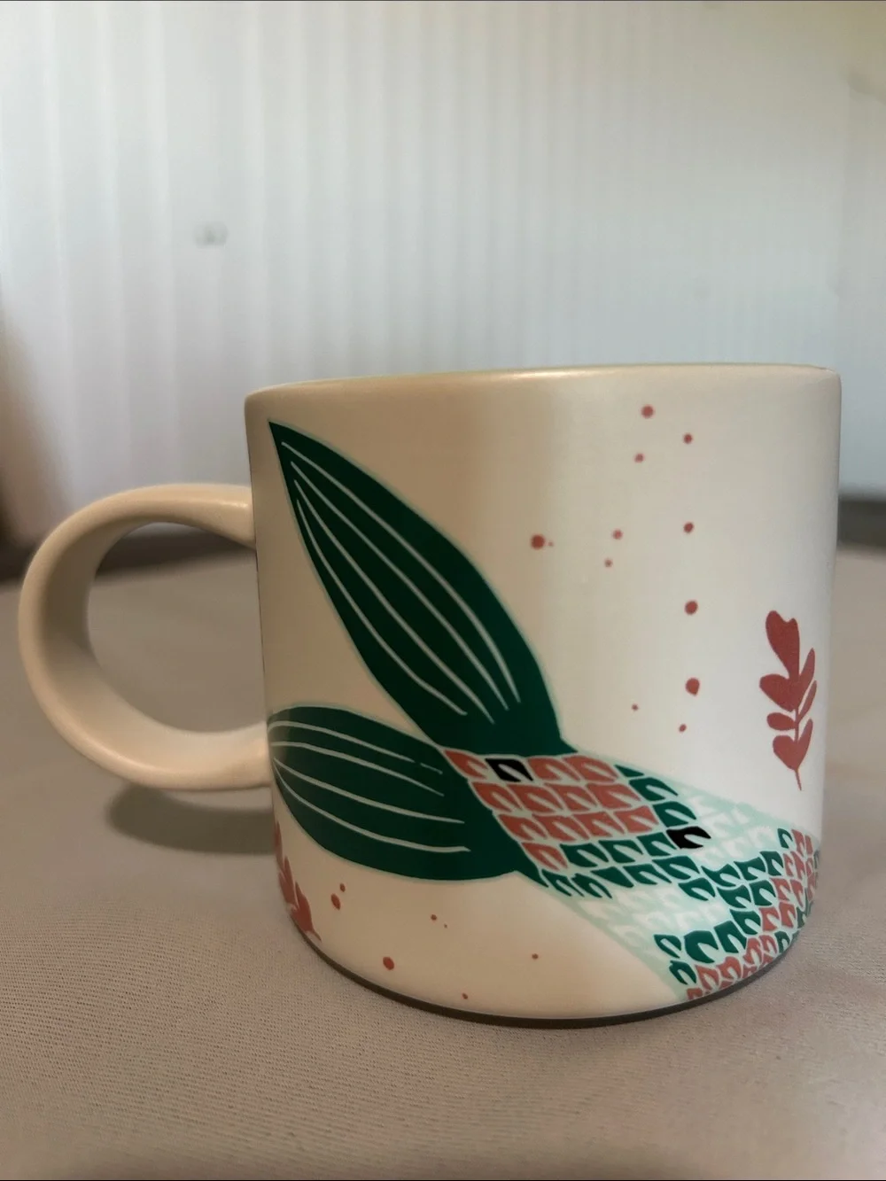 Starbucks White Ceramic Logo Mug w/ beautiful teal & rose gold accent mermaid - Picture 8 of 10
